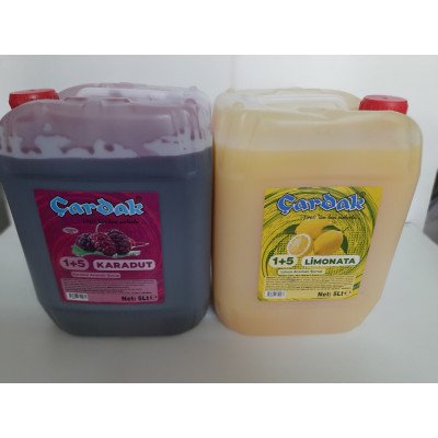 çardak konsantre meyve aromalı içecek 1+5 limonata ve karadut 5 lt
