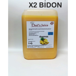 Chef's Juice Konsantre Meyve Aromalı Şurup 1+9 ANANAS 5 lt X 2 BİDON