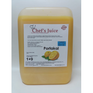 chef's juice konsantre meyve aromalı şurup 1+9 portakal 5 lt