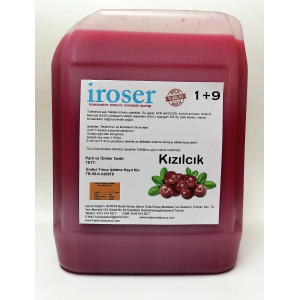 iroser konsantre meyve aromalı şurup 1+9 kızılcık 5 lt