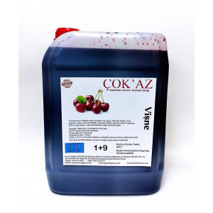 çok'az konsantre meyve aromalı şurup 1+9 vişne 5 lt