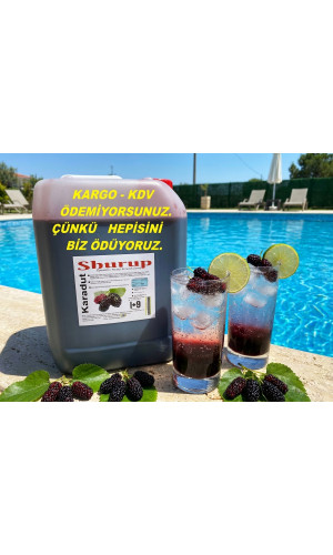Shurup Konsantre Meyve Aromalı İçecek  5,7 kg   Karadut   1+9 