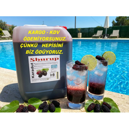 Shurup Konsantre Meyve Aromalı İçecek  5,7 kg   Karadut   1+9